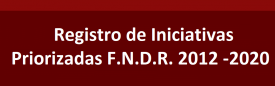 Registro Iniciativas Priorizadas F.N.D.R. 2012 - 2020
