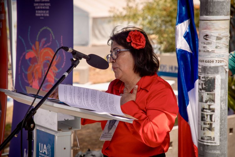 Línea Cultura F.N.D.R 8%: Gobernador inauguró la escultura “Un Corazón que Palpita” en la plaza de los Derechos Humanos de la Universidad de Antofagasta